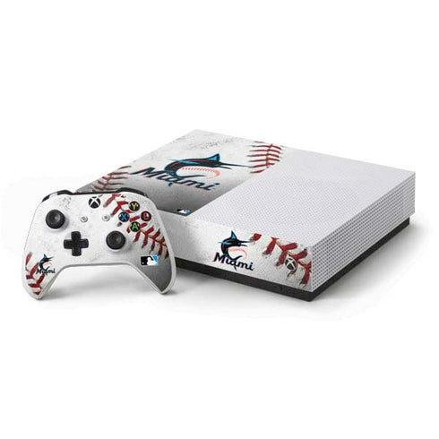MLB Miami Marlins Game Ball Xbox One S All-Digital Edition Bundle Skin