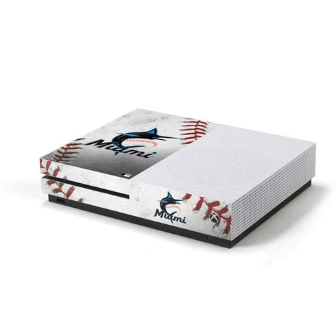 MLB Miami Marlins Game Ball Xbox One S Console Skin