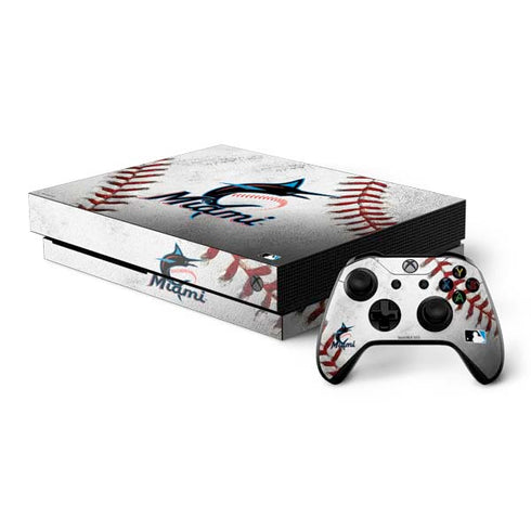 MLB Miami Marlins Game Ball Xbox One X Bundle Skin