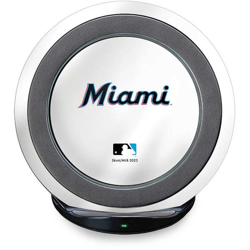 MLB Miami Marlins Home Jersey Fast Charge Wireless Charging Stand Skin