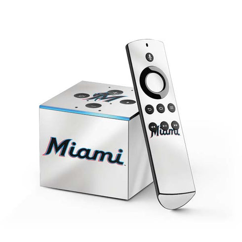 MLB Miami Marlins Home Jersey Fire TV Cube Skin