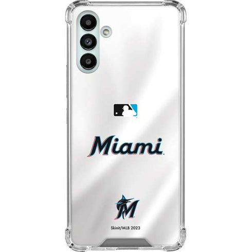MLB Miami Marlins Home Jersey Galaxy A13 5G Clear Case