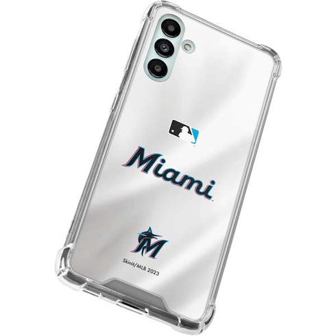 MLB Miami Marlins Home Jersey Galaxy A13 5G Clear Case