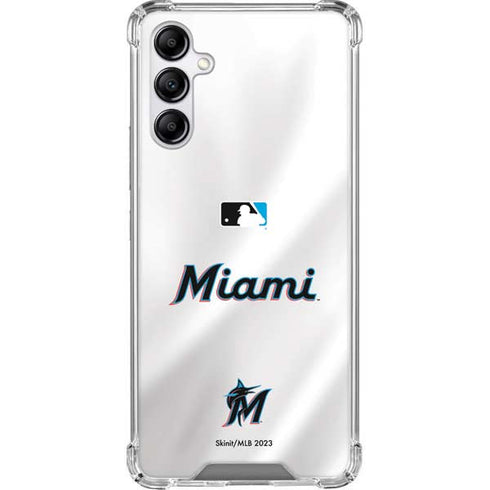 MLB Miami Marlins Home Jersey Galaxy A14 5G Clear Case
