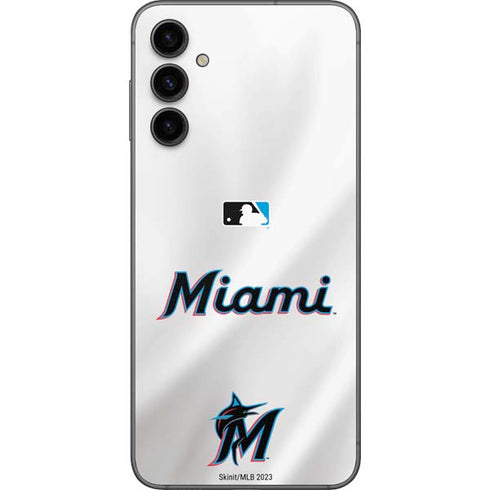 MLB Miami Marlins Home Jersey Galaxy A14 5G Skin