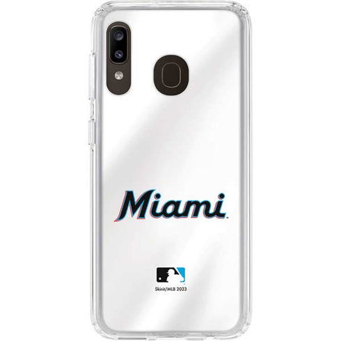 MLB Miami Marlins Home Jersey Galaxy A20 Clear Case