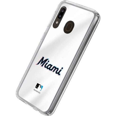 MLB Miami Marlins Home Jersey Galaxy A20 Clear Case