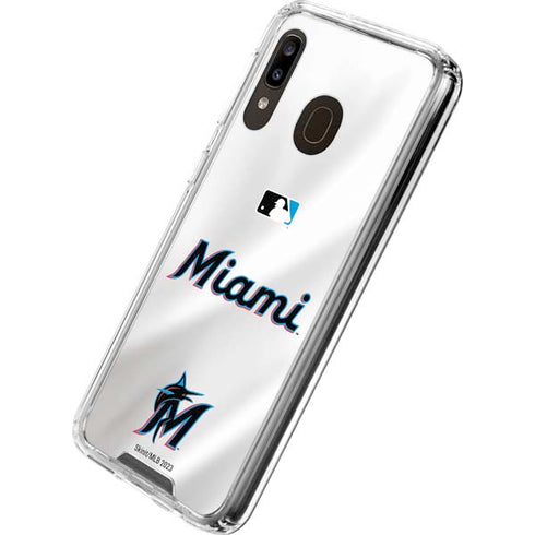 MLB Miami Marlins Home Jersey Galaxy A30 Clear Case