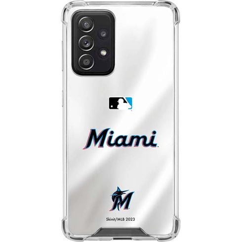 MLB Miami Marlins Home Jersey Galaxy A52 5G Clear Case