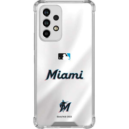 MLB Miami Marlins Home Jersey Galaxy A53 5G Clear Case