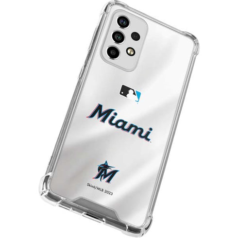 MLB Miami Marlins Home Jersey Galaxy A53 5G Clear Case