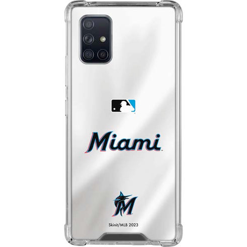 MLB Miami Marlins Home Jersey Galaxy A71 5G Clear Case