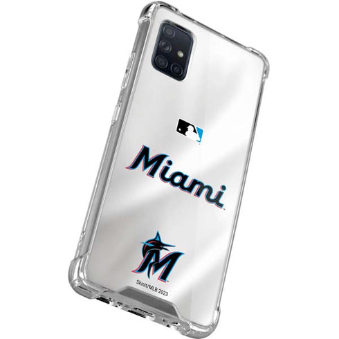 MLB Miami Marlins Home Jersey Galaxy A71 5G Clear Case