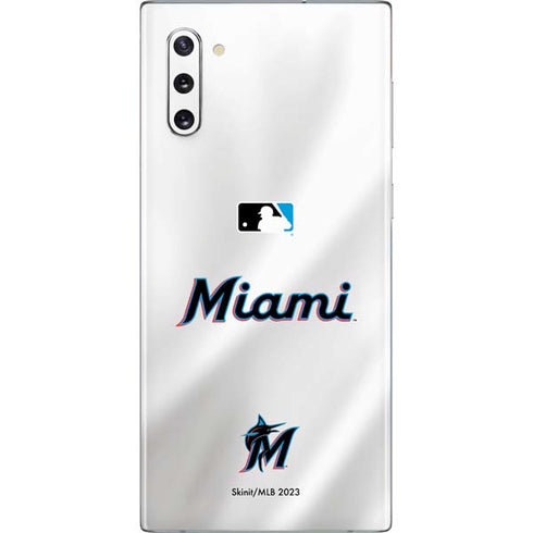 MLB Miami Marlins Home Jersey Galaxy Note 10 Skin