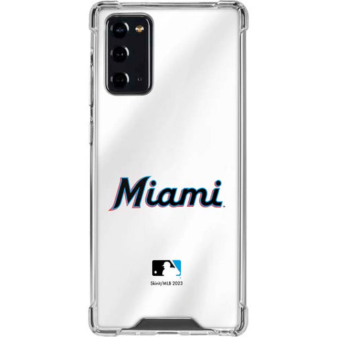 MLB Miami Marlins Home Jersey Galaxy Note20 5G Clear Case