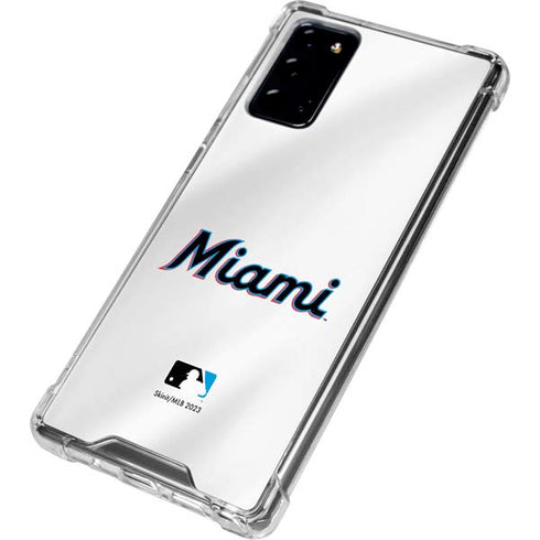 MLB Miami Marlins Home Jersey Galaxy Note20 5G Clear Case