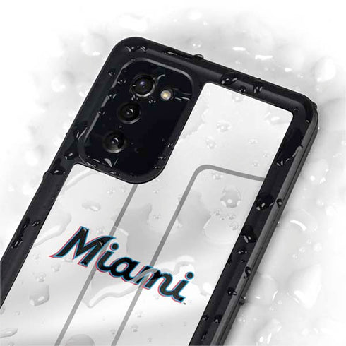 MLB Miami Marlins Home Jersey Galaxy Note20 5G Waterproof Case