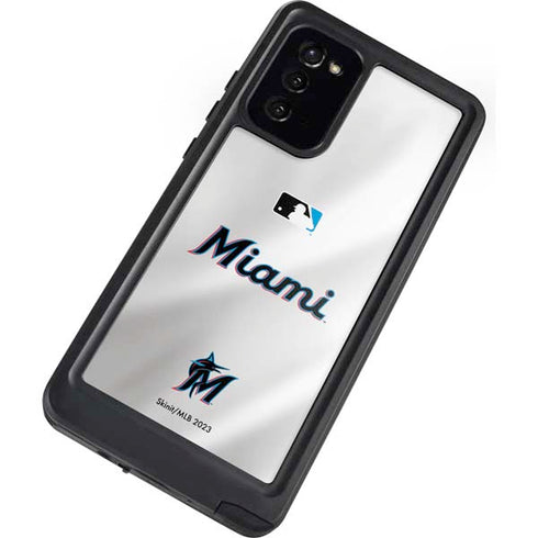 MLB Miami Marlins Home Jersey Galaxy Note20 5G Waterproof Case
