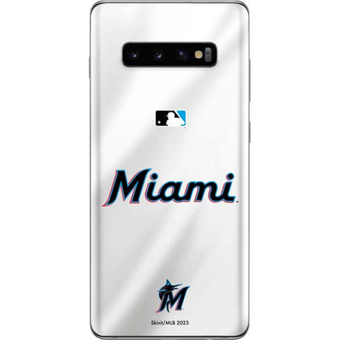 MLB Miami Marlins Home Jersey Galaxy S10 Plus Skin