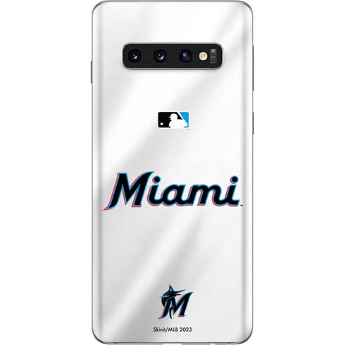 MLB Miami Marlins Home Jersey Galaxy S10 Skin