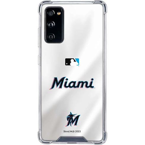 MLB Miami Marlins Home Jersey Galaxy S20 FE Clear Case