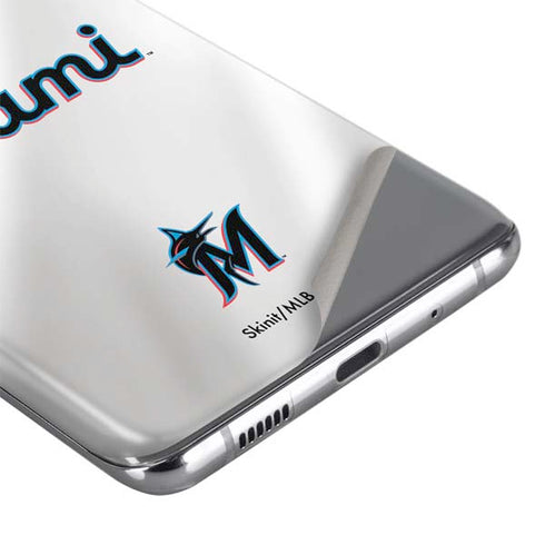 MLB Miami Marlins Home Jersey Galaxy S20 Skin