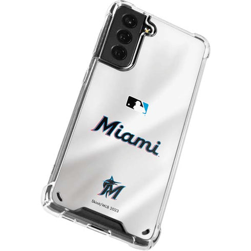 MLB Miami Marlins Home Jersey Galaxy S21 5G Clear Case