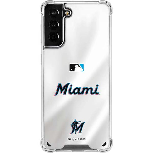 MLB Miami Marlins Home Jersey Galaxy S21 Plus 5G Clear Case