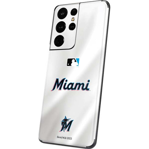 MLB Miami Marlins Home Jersey Galaxy S21 Ultra 5G Skin