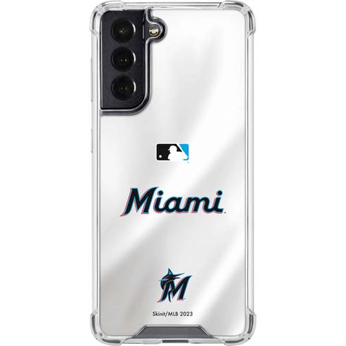 MLB Miami Marlins Home Jersey Galaxy S22 Clear Case