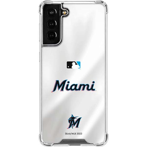 MLB Miami Marlins Home Jersey Galaxy S22 Plus Clear Case