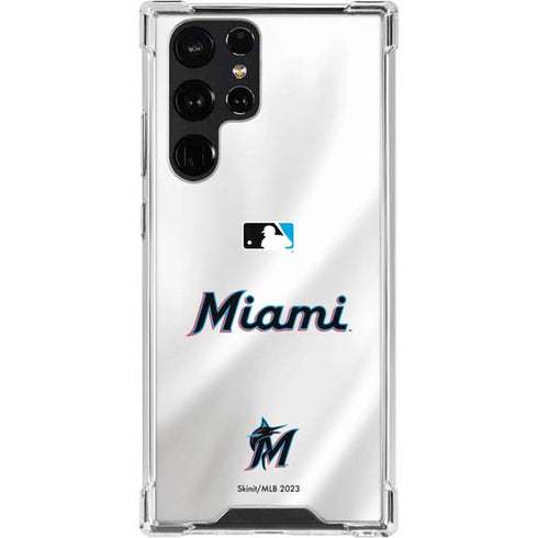 MLB Miami Marlins Home Jersey Galaxy S22 Ultra Clear Case