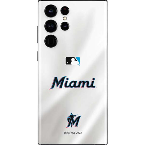MLB Miami Marlins Home Jersey Galaxy S22 Ultra Skin