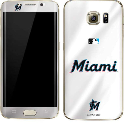 MLB Miami Marlins Home Jersey Galaxy S7 Edge Skin