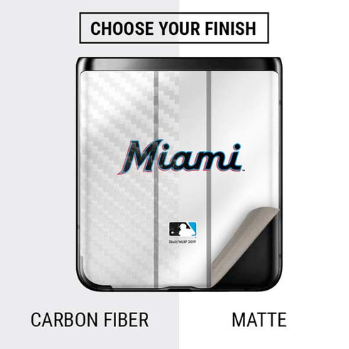 MLB Miami Marlins Home Jersey Galaxy Z Flip Skin