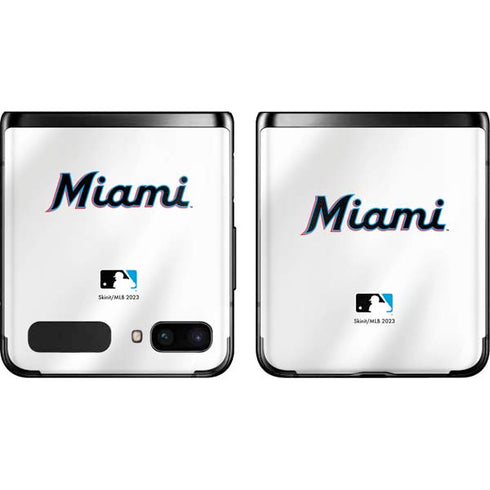 MLB Miami Marlins Home Jersey Galaxy Z Flip Skin