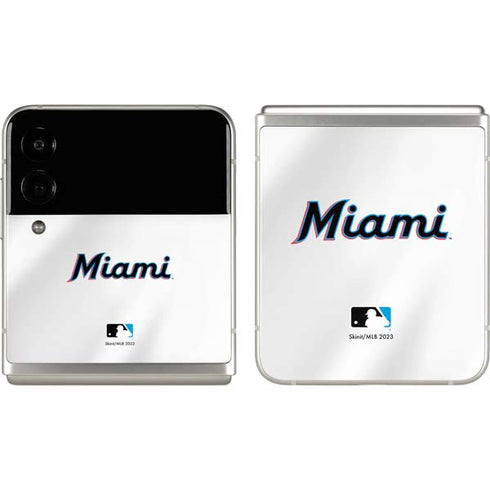 MLB Miami Marlins Home Jersey Galaxy Z Flip3 5G Skin