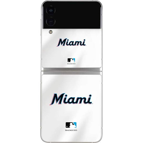 MLB Miami Marlins Home Jersey Galaxy Z Flip3 5G Skin