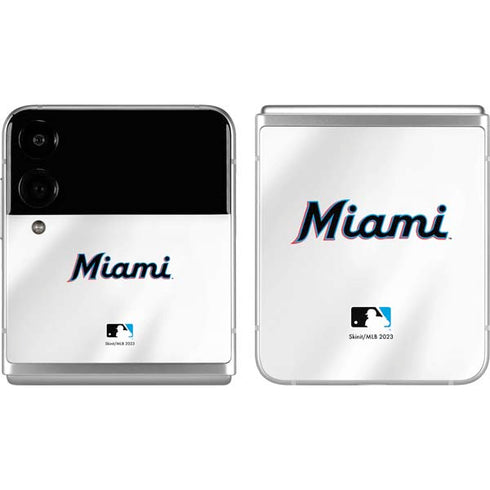 MLB Miami Marlins Home Jersey Galaxy Z Flip4 5G Skin