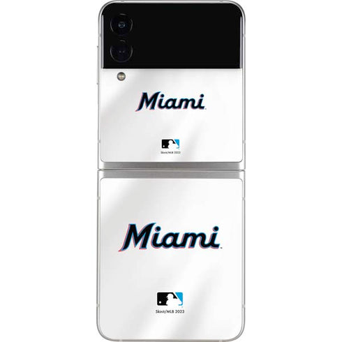 MLB Miami Marlins Home Jersey Galaxy Z Flip4 5G Skin