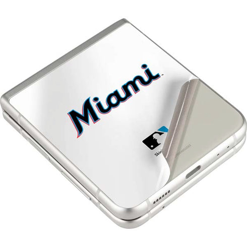 MLB Miami Marlins Home Jersey Galaxy Z Flip4 5G Skin