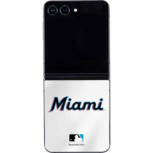 MLB Miami Marlins Home Jersey Galaxy Z Flip5 5G Skin