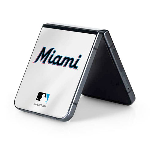 MLB Miami Marlins Home Jersey Galaxy Z Flip5 5G Skin