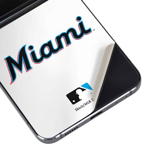 MLB Miami Marlins Home Jersey Galaxy Z Flip5 5G Skin