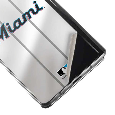 MLB Miami Marlins Home Jersey Galaxy Z Fold2 5G Skin