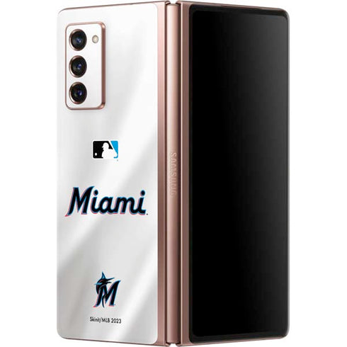 MLB Miami Marlins Home Jersey Galaxy Z Fold2 5G Skin