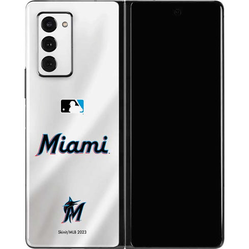 MLB Miami Marlins Home Jersey Galaxy Z Fold2 5G Skin