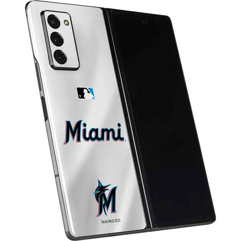 MLB Miami Marlins Home Jersey Galaxy Z Fold2 5G Skin