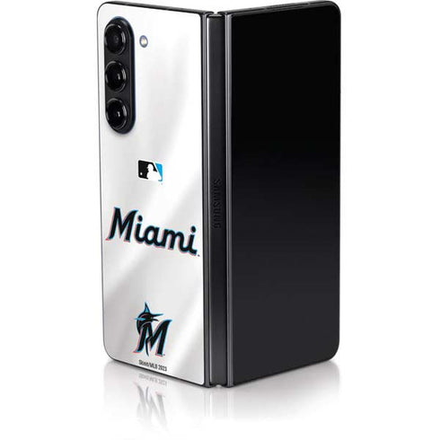 MLB Miami Marlins Home Jersey Galaxy Z Fold5 5G Skin
