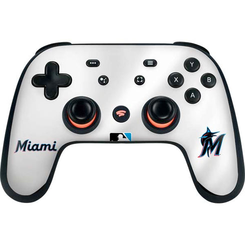MLB Miami Marlins Home Jersey Google Stadia Controller Skin
